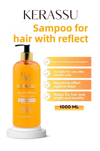 KERASSU شامبو العناية بالكيراتين 1000 مل - خالي من البارابين والملح