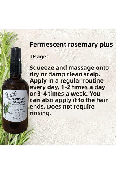 Fermescent Rosemary Plus - Rosemary Water Biotin Caffeine Premium Hair Care Anti-Hair Loss 100 ml Rosemary