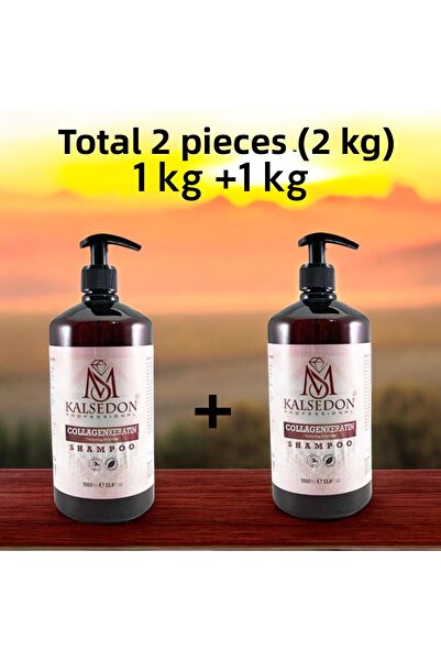 MS Kalsedon PROFESSİONAL شامبو كالسيدون بالكولاجين والكيراتين 1000 مل (2 قطعة)