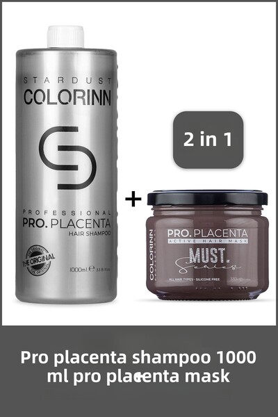 Colorinn Placenta Shampoo 1000ml and Mask 330ml Set of 2