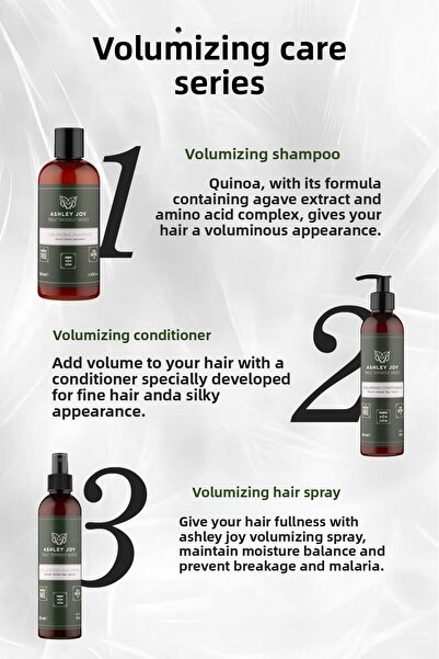 ASHLEY JOY Quinoa Shampoo Volumizing for Fine Hair 400 ml