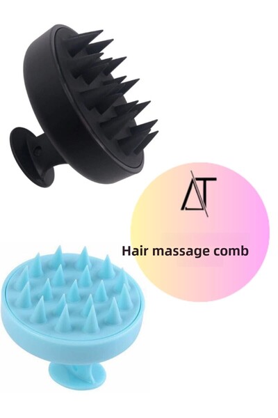 Acarlar Ticaret Σετ 2 τεμαχίων μαλακής βούρτσας μασάζ τριχωτού της κεφαλής από σιλικόνη