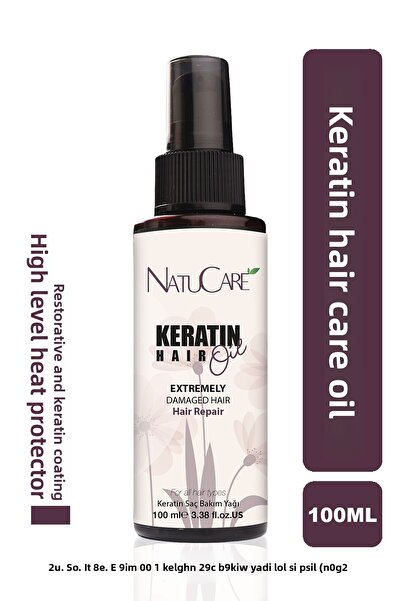 NatuCare زيت العناية بالكيراتين للشعر التالف للغاية 100 مل