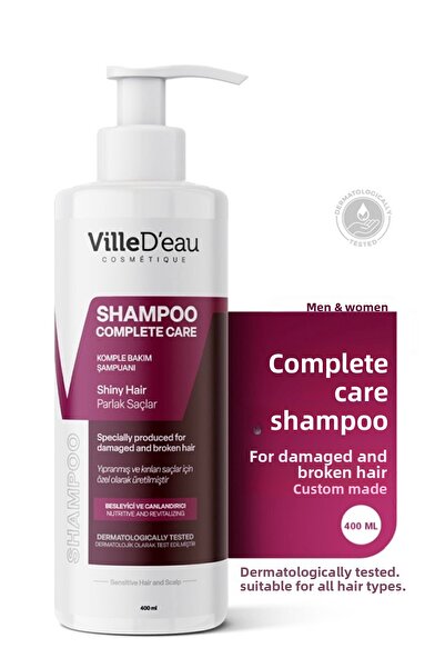 ville d'eau شامبو كامل للعناية بالشعر المتساقط والمجفف بالزيت والكسر من دمشق 400 مل للجنسين