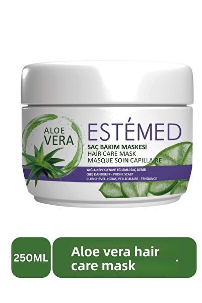 ESTEMED قناع العناية بالشعر الدهني والقشرة وقناع العناية بالشعر بالصبار 250 مل