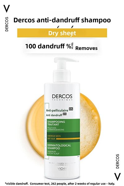 Vichy Dercos Anti-Dandruff Shampoo Anti-Dandruff for Dry Hair 390 ml 2 Pcs