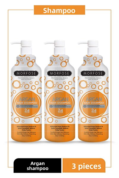 Morfose 1000 ml Argan Hair Shampoo - 3 Pieces
