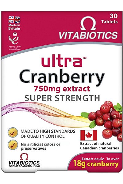 Vitabiotics أقراص ألترا كرانبيري 750 ملغ، 30 قرصًا