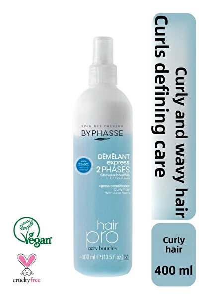 BYPHASSE بلسم سائل نباتي مزدوج المرحلة خاص للشعر المجعد 400 مل