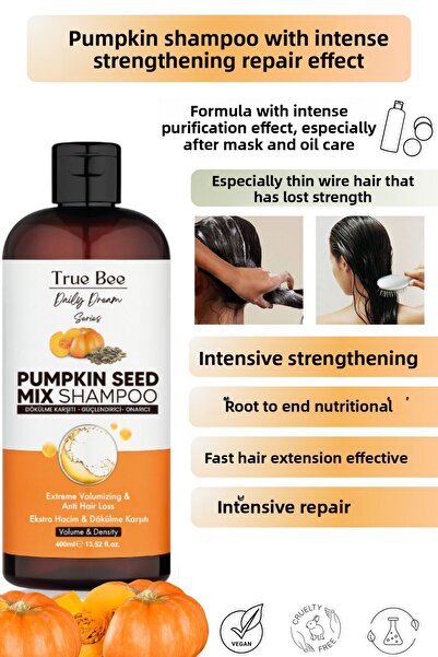 DAİLY DREAM CARE شامبو بذور اليقطين المعزز للشعر الرقيق المعرض للتساقط 400 مل