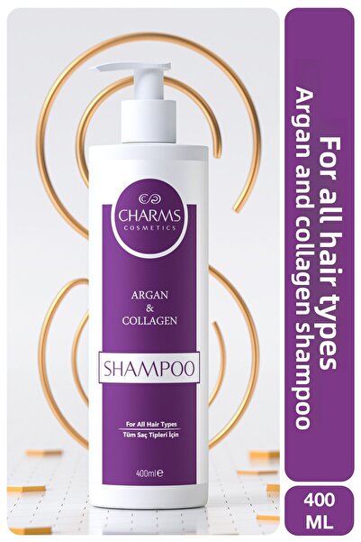 NATURA EXPERT شامبو CHARMS COSMETICS بالأرجان والكولاجين، شامبو 400 مل