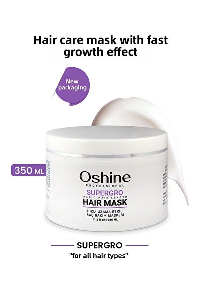 OSHİNE قناع العناية بالشعر سريع المفعول لإصلاح الشعر، قناع Supergro Rapid Hai...