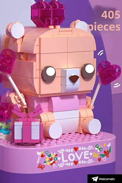 welcomein Vagon Life Pink Dog Music Box Block Set 405 Pieces -Vagon Life +8 Years