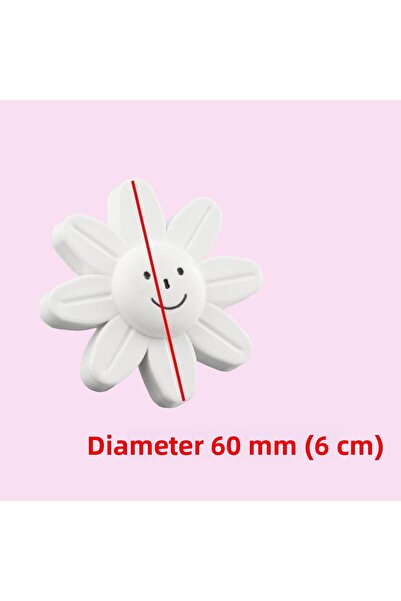 Badem10 Plastic Daisy Culoare Albă Mobilier Camera Copiilor Mâner Dulap Mâner Sertar Mâner