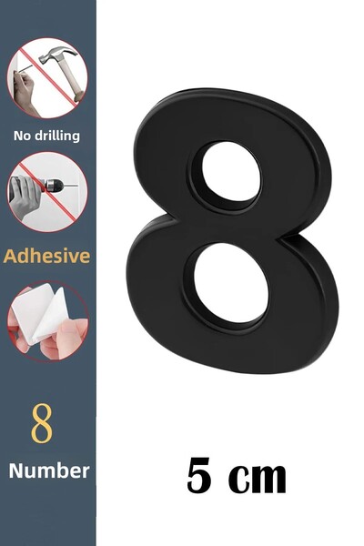 NUBLADO Număr Ușă Adeziv Dimensiune Mică 50 mm 5 cm Număr 8 Numărul Opt Numer...