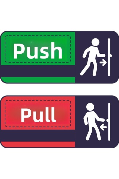 ChicArt Design Studio ادفع وانسحب ملصق تحذيري لاصق مطبوع عليه رقائق الأشعة فو...