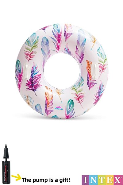 hediyecik حلقة حمام سباحة وبحري للبالغين بنمط استوائي مقاس 97 سم