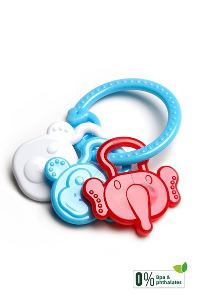 BEBENEO Cheerful Rattle Baby Rattle Teether Healthy Rattles Bpa-Free