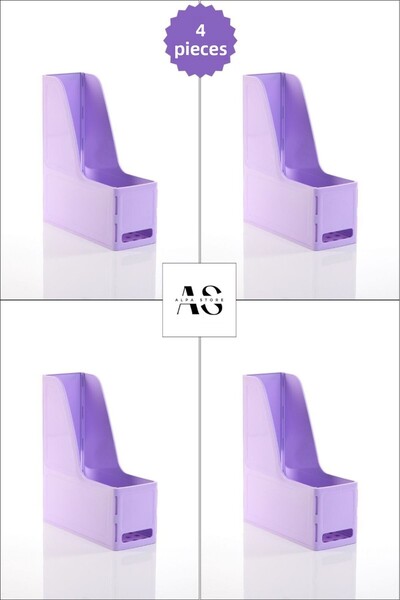 as alpa store MG101 A4 صندوق تخزين عمودي قابل للفك - مجموعة من 4 قطع-