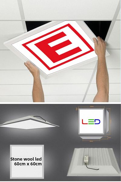 Gökyüzü Panel 60cmx60cm Led Luminaire-60x60 Stone Wool Hanging Ceiling Ledi-54w-white-led Panel-hanging Ceiling Led-mounted