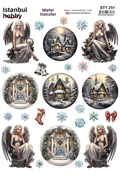 İstanbul Hobi نقل مائي للعام الجديد 25x35 سم STY251