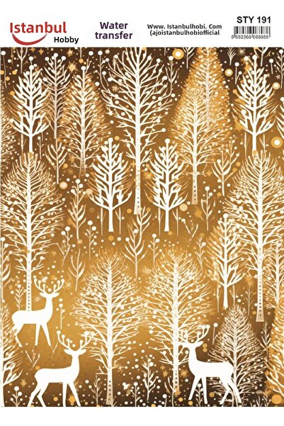 İstanbul Hobi نقل مائي للعام الجديد 25x35 سم STY191