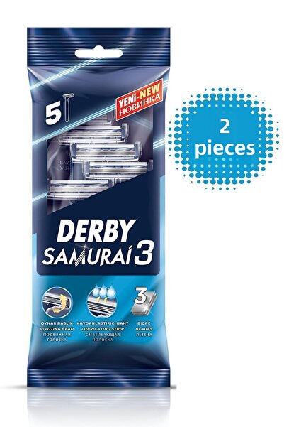 Derby سيوف ساموراي ثلاثية، 5 قطع غيار × قطعتين
