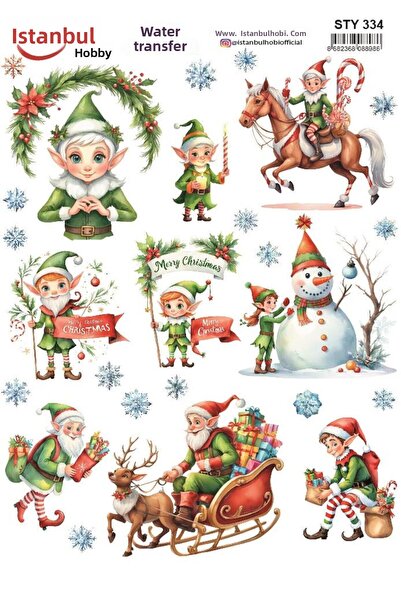 İstanbul Hobi نقل مائي للعام الجديد 25x35 سم STY334