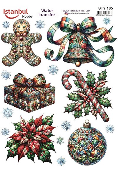 İstanbul Hobi نقل مائي للعام الجديد 25x35 سم STY105