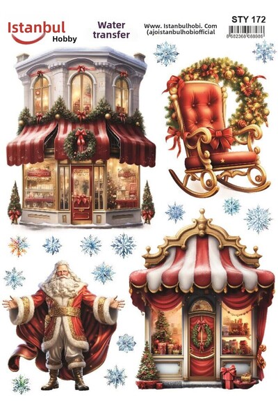 İstanbul Hobi نقل مائي للعام الجديد 25x35 سم STY172