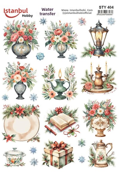 İstanbul Hobi نقل مائي للعام الجديد 25x35 سم STY404