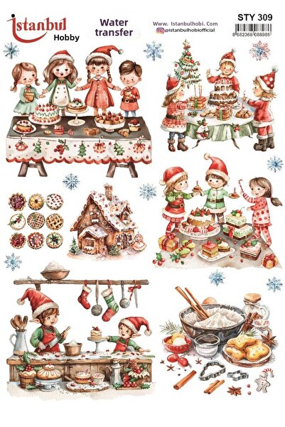 İstanbul Hobi نقل مائي للعام الجديد 25x35 سم STY309