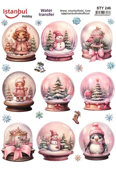 İstanbul Hobi نقل مائي للعام الجديد 25x35 سم STY246