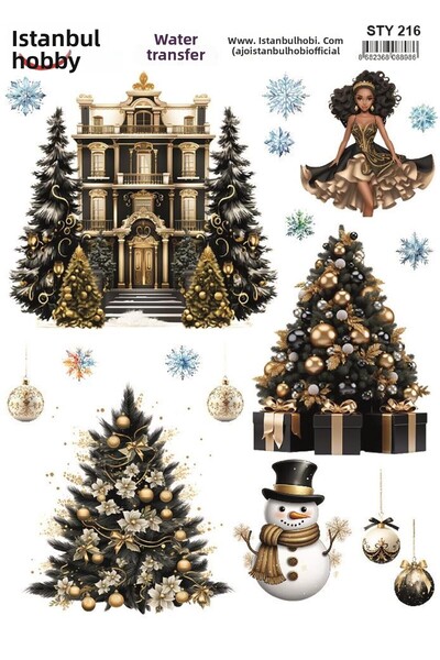 İstanbul Hobi نقل مائي للعام الجديد 25x35 سم STY216
