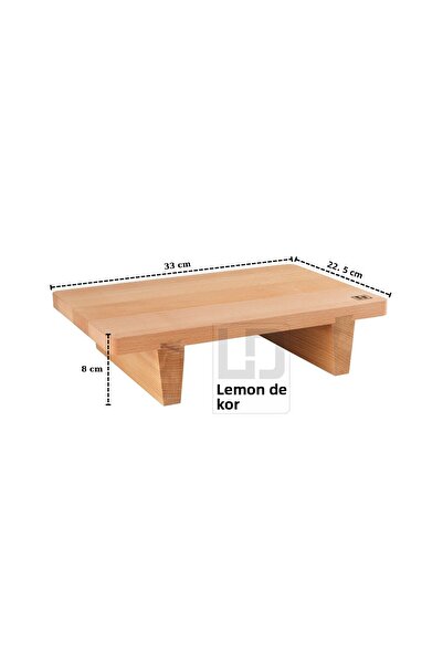 Limon Dekor Solid Beech High Leg Serving and Chopping Board – 33X22.5X8 cm | ...