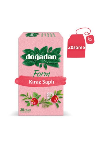 Doğadan شكل شاي كرز بمقبض 20 قطعة