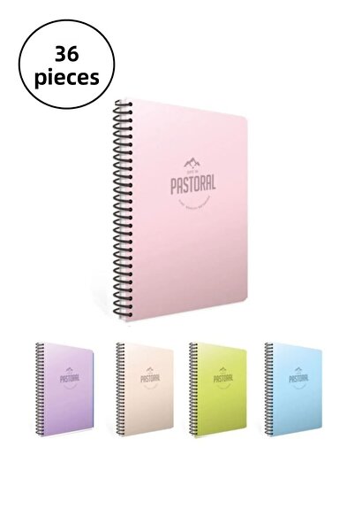 Gıpta A6 Idyllic - 80 ورقة غطاء بلاستيكي حلزوني مخطط