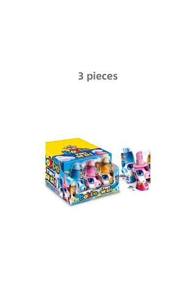 bobbo يونيكورن ساور سائل تيني بي بي (55 جرام) 3 قطع