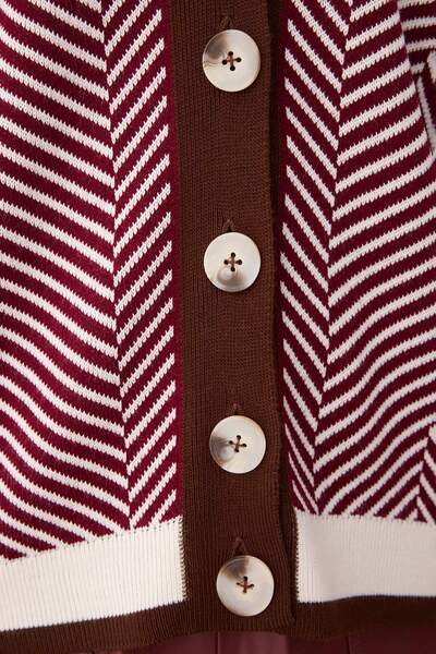 Trendyol Collection Кафяв широк плетен кардиган TWOAW22HI0511