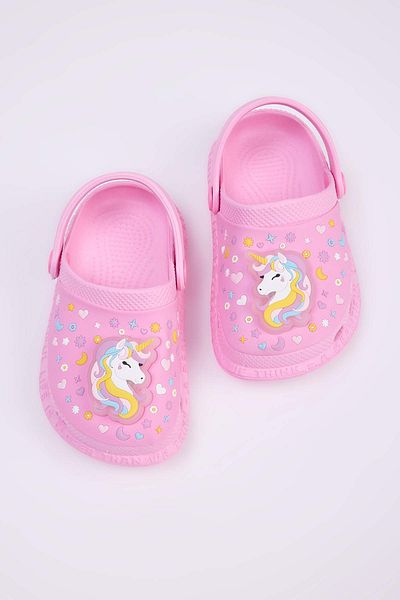 TRENDYOL SHOES Pink Lighted Closed Front Unicorn Figure Detailed Girls Kids Sandals Slippers Takss25Te00051