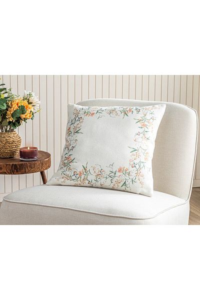 English Home Κάλυμμα μαξιλαριού με στάμπα White Cania - 45x45 cm