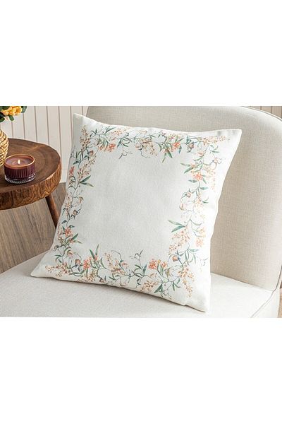 English Home Κάλυμμα μαξιλαριού με στάμπα White Cania - 45x45 cm