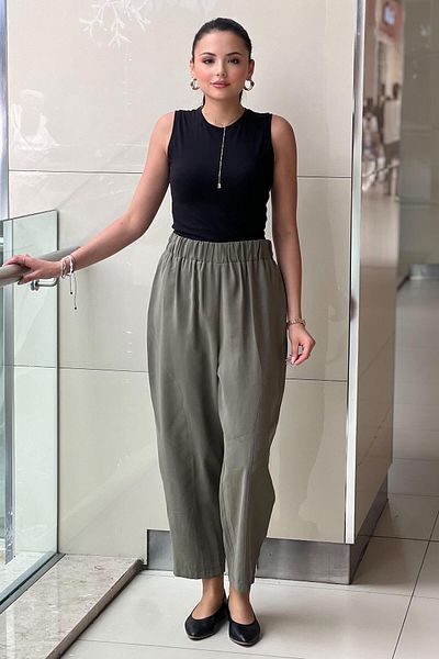 sentez giyim Synthesis Duti Linen Trousers