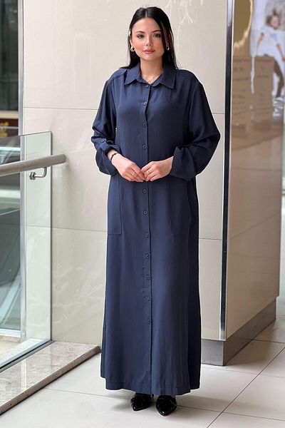 Nurcan Çetin Pocket Detailed Shirt Dress
