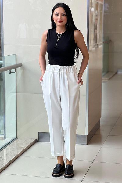 sentez giyim Synthesis Elastic Waist Thin Double Leg Pants