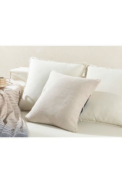 English Home Κάλυμμα μαξιλαριού ριχτάρι Cabella 45x45 cm Navy μπλε-μπεζ