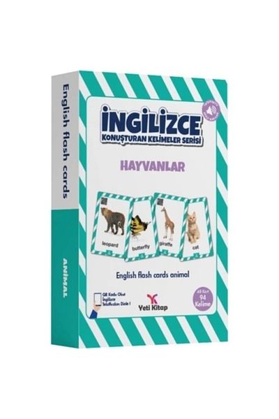 yeti kitap Αγγλικές κάρτες λέξεων Ζώα