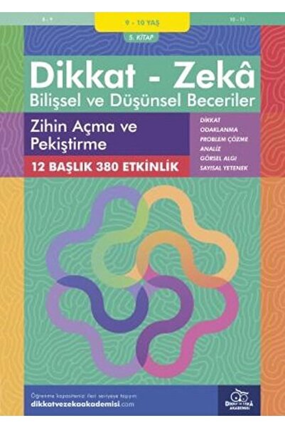 Generic Brand 9-10 Yaş Dikkat - Zeka Bilişsel Ve Düşünsel Beceriler 5. Kitap ...