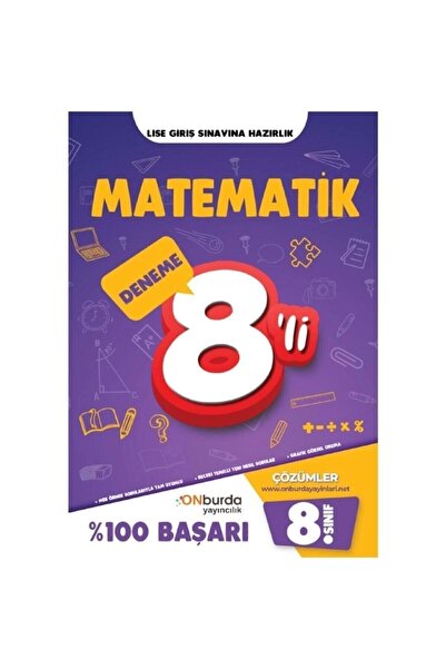 Onburda Yayınları 8. Sınıf Matematik Yeni Nesil Branş Denemeleri Yeni