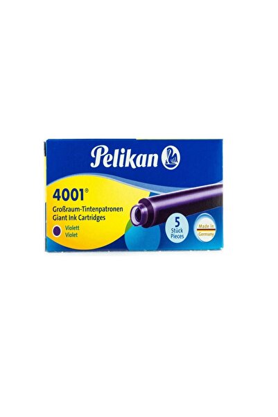 Pelikan 4001 Uzun Mürekkep Kartuşu 5`li Kutu MOR